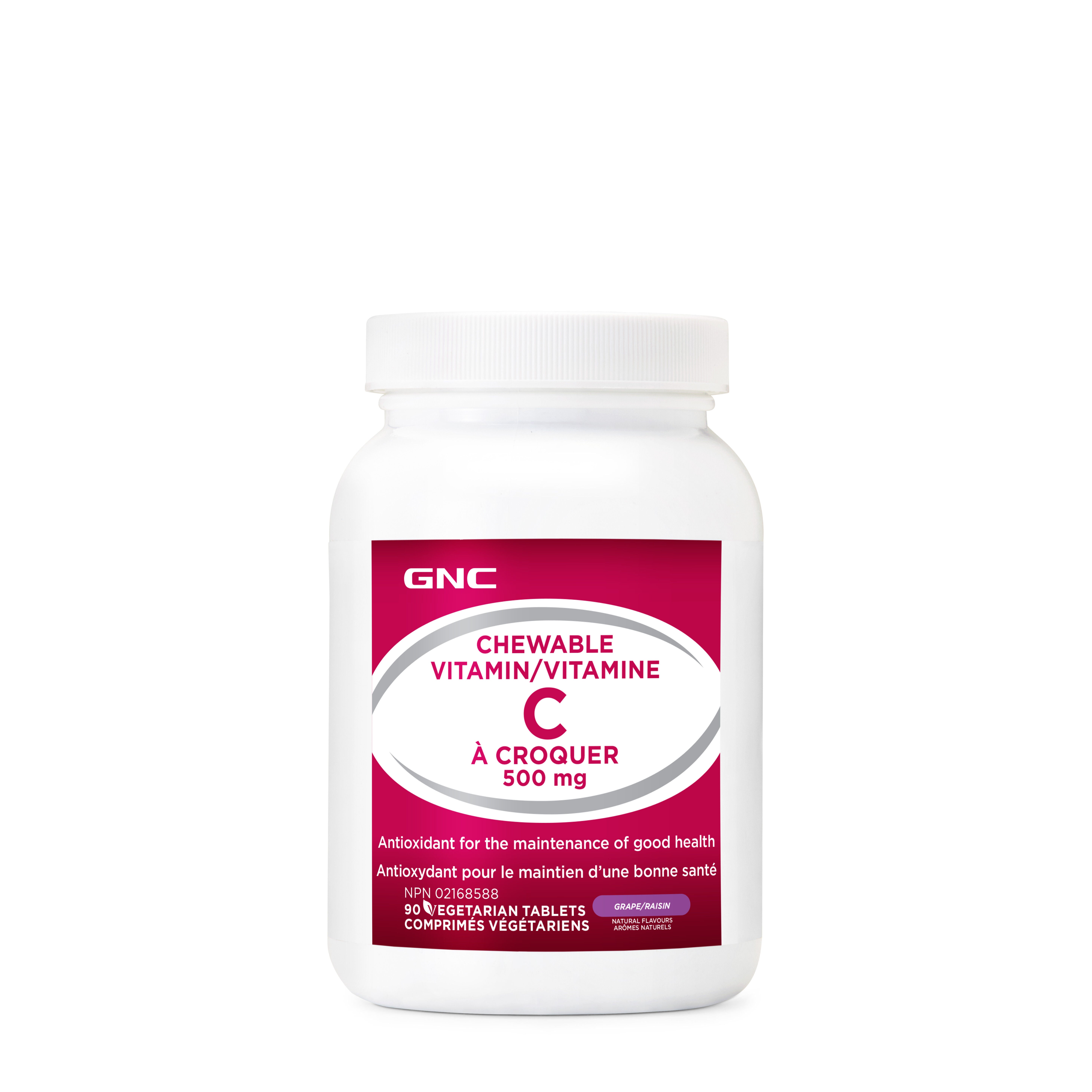 VITAMINE&nbsp;C &Agrave; CROQUER 500&nbsp;mg Grape | GNC